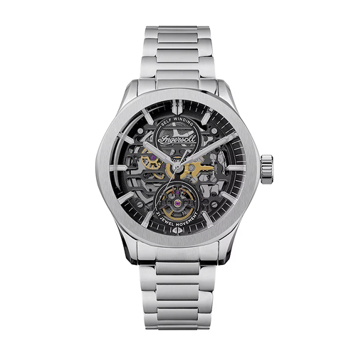 Ingersoll Bronc Men's Automatic Black Skeleton Dial Stainless Steel Bracelet Watch