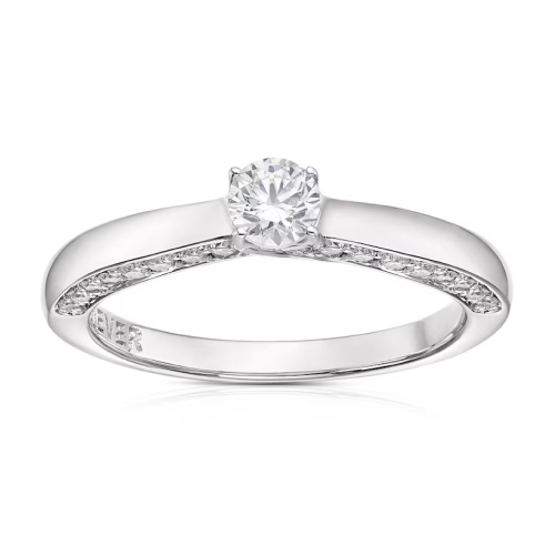 Engagement Ring The Forever Diamond 9ct White Gold Solitaire 0.50ct Diamond Ring