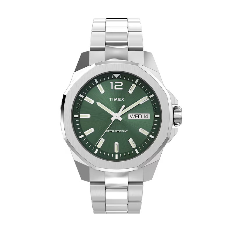 Timex Essex Avenue 46 Green Dial Stainless Steel Bracelet Watch