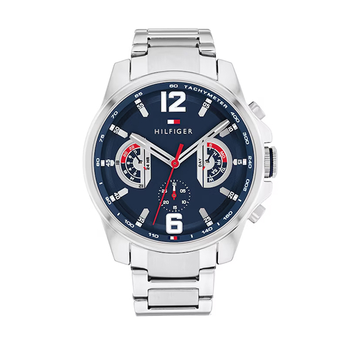 Tommy Hilfiger 46mm Blue Dial & Stainless Steel Bracelet Watch