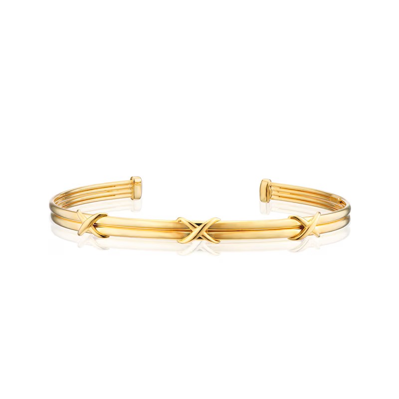 9ct Yellow Gold Kiss Open Bangle