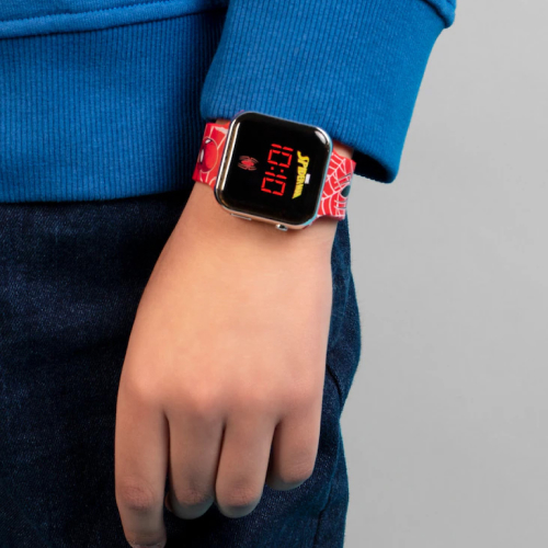 Disney Marvel Spiderman Children's Red Strap LED Digital Smart Watch