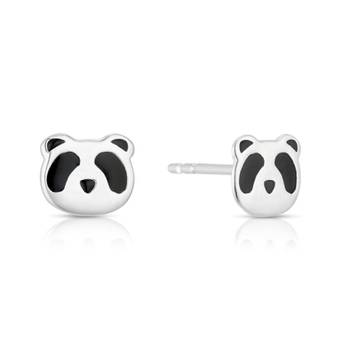 Children's Sterling Silver Panda Stud Earrings