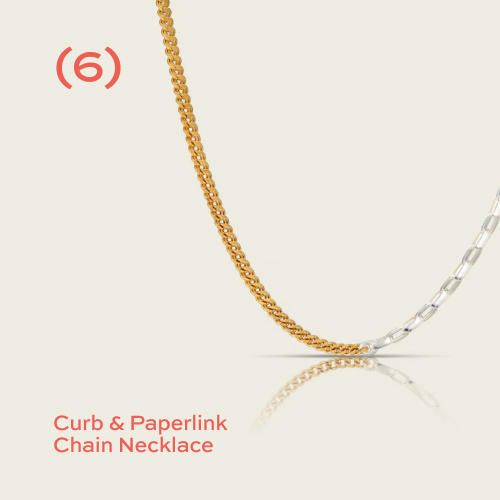Curb & Paperlink Chain Necklace