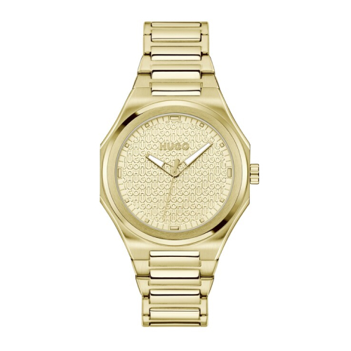 HUGO #GRAIL FOR HER Light Yellow Gold Tone Bracelet Watch