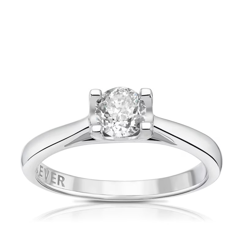 Engagement Ring The Forever Diamond Platinum Solitaire 0.50ct Diamond Ring