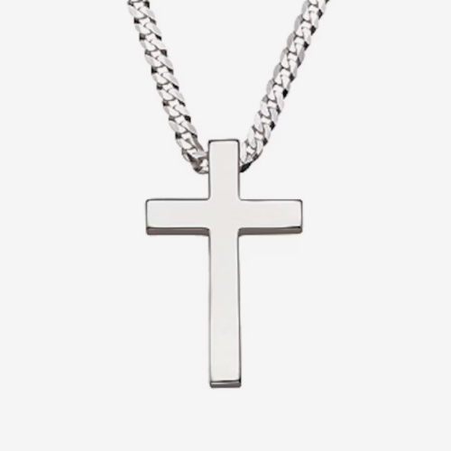 Sterling Silver Men's Cross Pendant