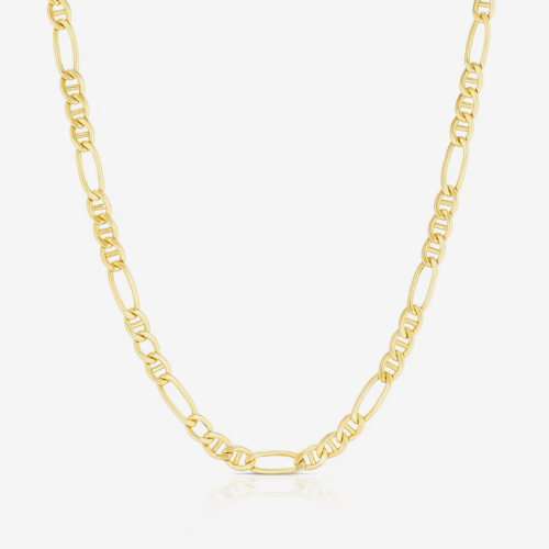 9ct Yellow Gold Men's Figaro & Anchor Chain