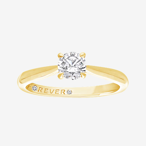 Engagement Ring The Forever Diamond 18ct Yellow Gold Solitaire 0.50ct Diamond Ring