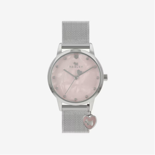 Radley Women's Pink Dial Stainless Steel Mesh Bracelet Watch