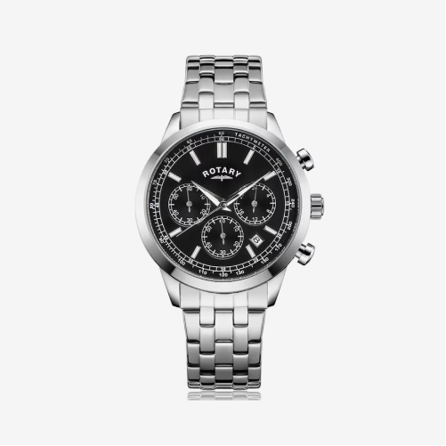 Rotary Chronograph Men's Stainless Steel Bracelet Watch