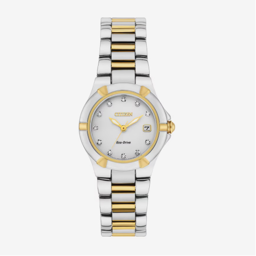 Citizen Women's Eco-Drive Diamond Dot Stainless Steel Bracelet Watch