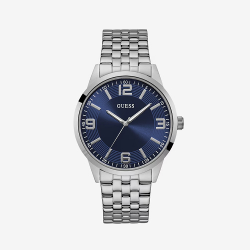 Guess Men's Blue Dial Stainless Steel Bracelet Watch
