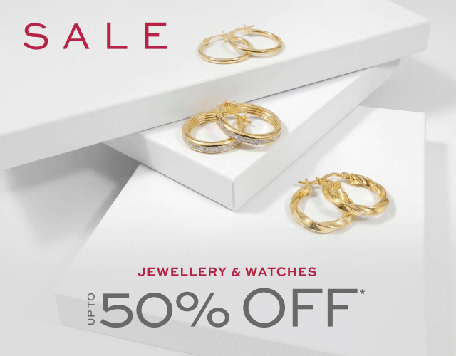 SALE: Up to 50% off Jewellery & Watches