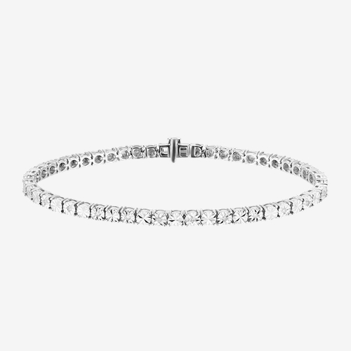 Sterling Silver 0.17ct Diamond Tennis Bracelet