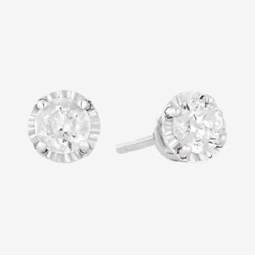 9ct White Gold 0.40ct Diamond Stud Earrings