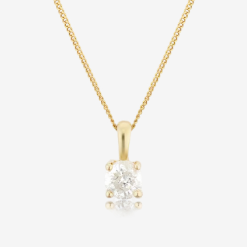 9ct Yellow Gold 0.33ct Diamond Pendant