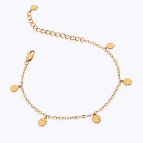 Hot Diamonds X Golden Edit Lunar 18ct Gold Plated Station Bracelet