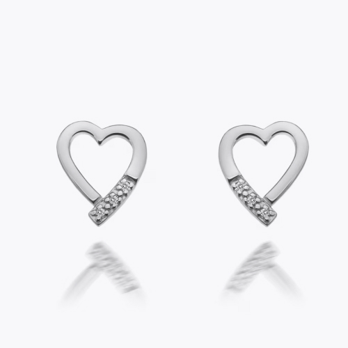 Hot Diamonds Sterling Silver Heart Earrings