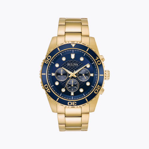 Bulova Classic Chronograph Men's Gold Tone Stainless Steel Bracelet Watch