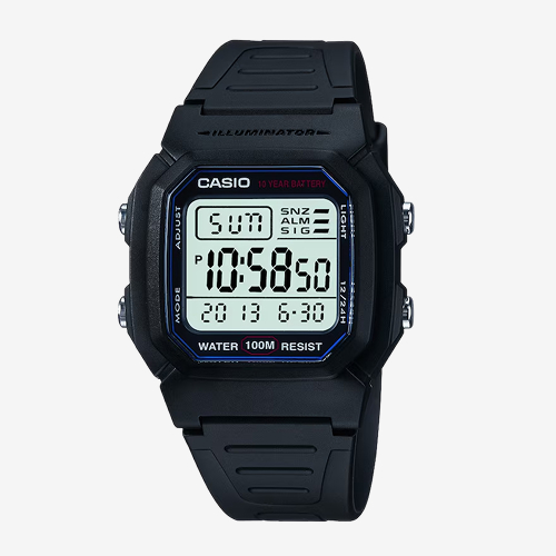 Casio W-800H-1AVES Men's Black Resin Strap Digital Watch