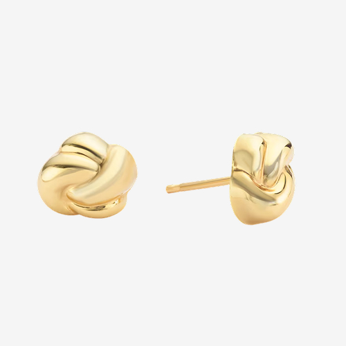 9ct Yellow Gold Fancy Knot Stud Earrings