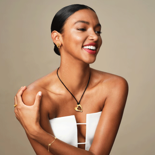 HS Edit Abstract Heart Stud Earrings