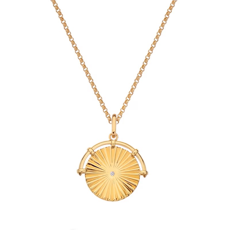 Hot Diamonds X Golden Edit Hope 18ct Gold Plated Halo Pendant