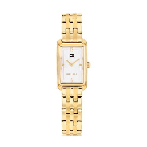 Tommy Hilfiger Women's 22mm Gold Tone Luxury Inspired Mini Tank Watch