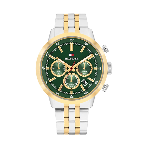 Tommy Hilfiger Kent Men's Green Dial & Two-Tone Stainless Steel Bracelet Watch