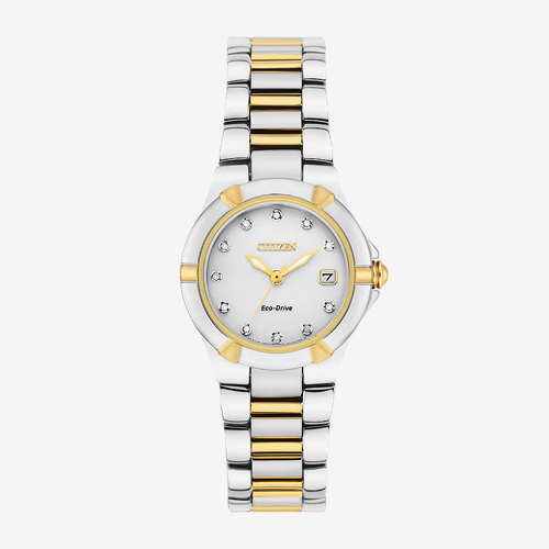 Citizen Women's Eco-Drive Diamond Dot Stainless Steel Bracelet Watch