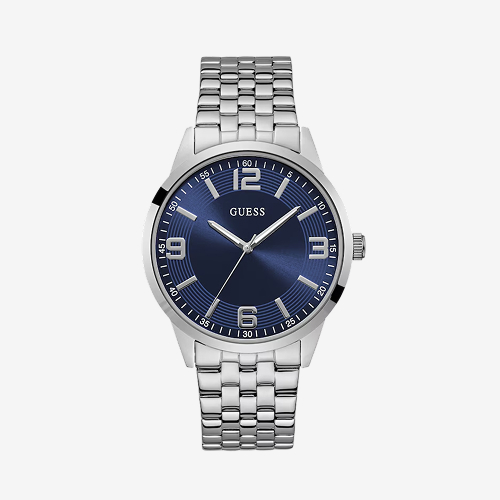 Guess Men's Blue Dial Stainless Steel Bracelet Watch