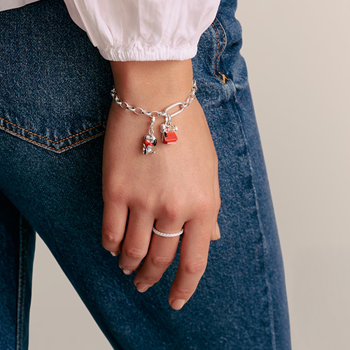 Thomas Sabo x Peanuts Sterling Silver Snoopy & Heart Pendant