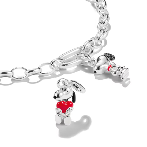 Thomas Sabo x Peanuts Sterling Silver Snoopy Pavé Connect Pendant