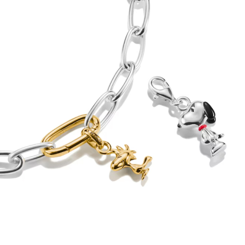 Thomas Sabo x Peanuts Sterling Silver & 18ct Yellow Gold Plated Woodstock Connect Pendant