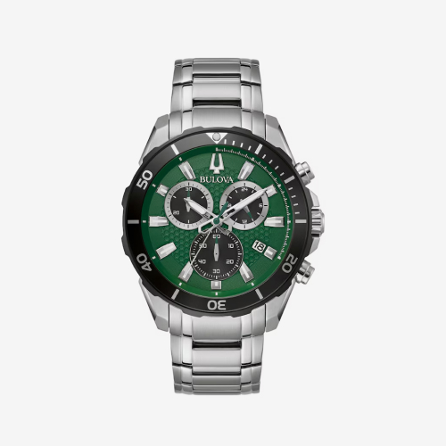 Bulova Classic Chronograph Men's Stainless Steel Bracelet Watch