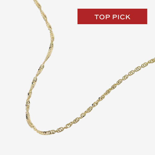 9ct Yellow Gold Dainty Singapore Chain