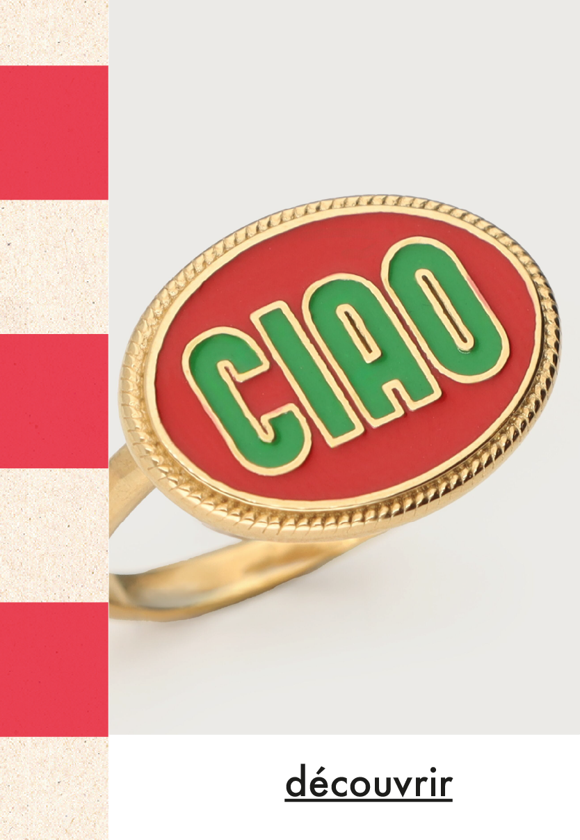 Bague Ciao rouge
