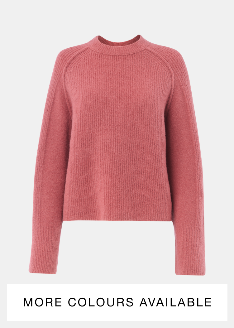 Rose Aria Wool Mix Crew Knit