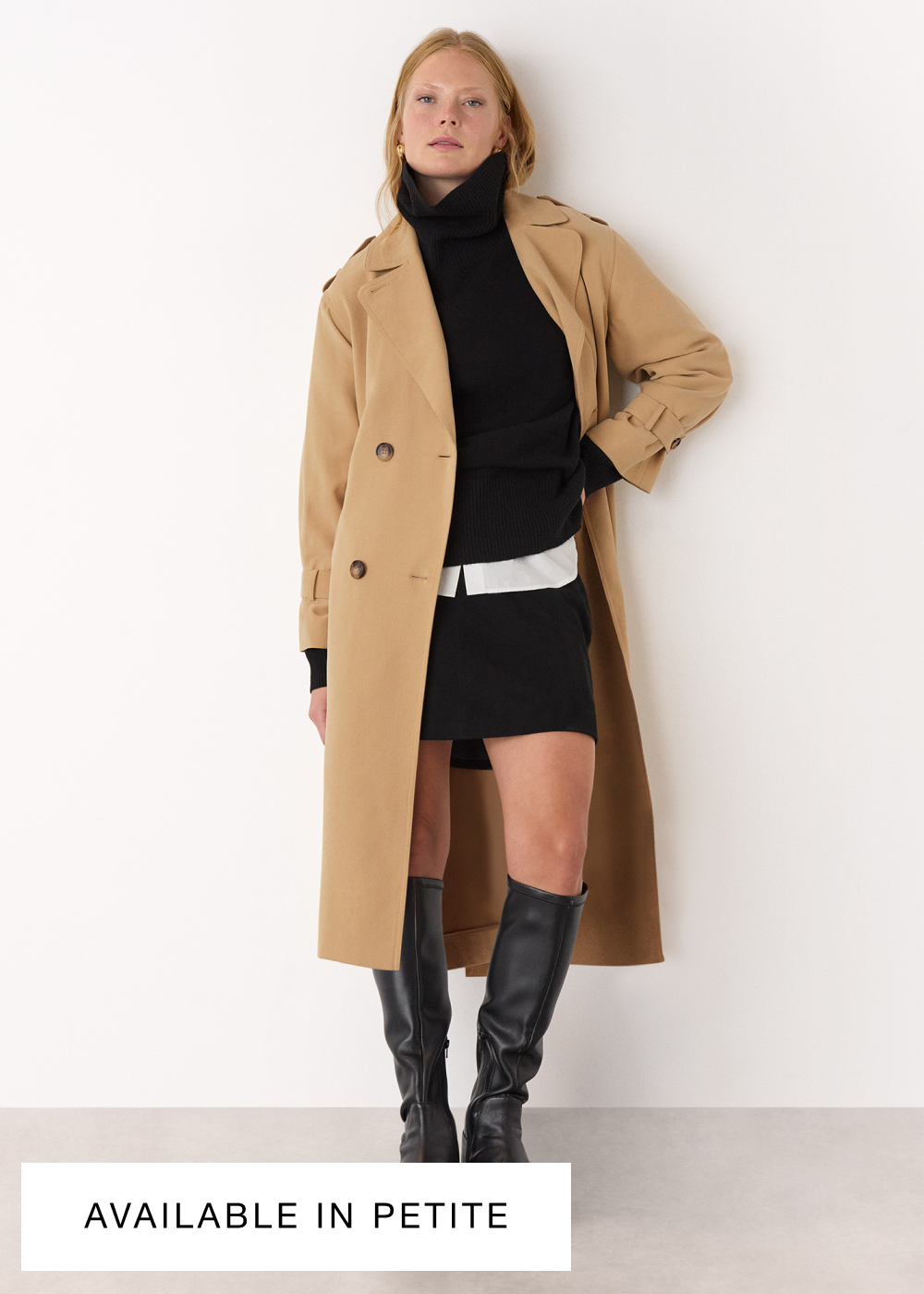 Neutral Riley Trench Coat