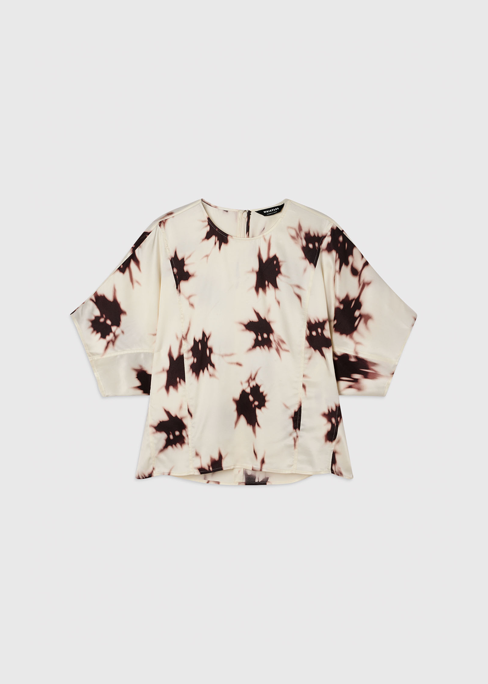 Ivory Shadow Floral Viscose Blouse
