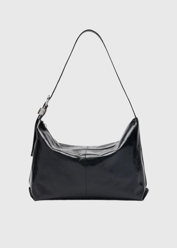 Black Ring Detail Shoulder Bag