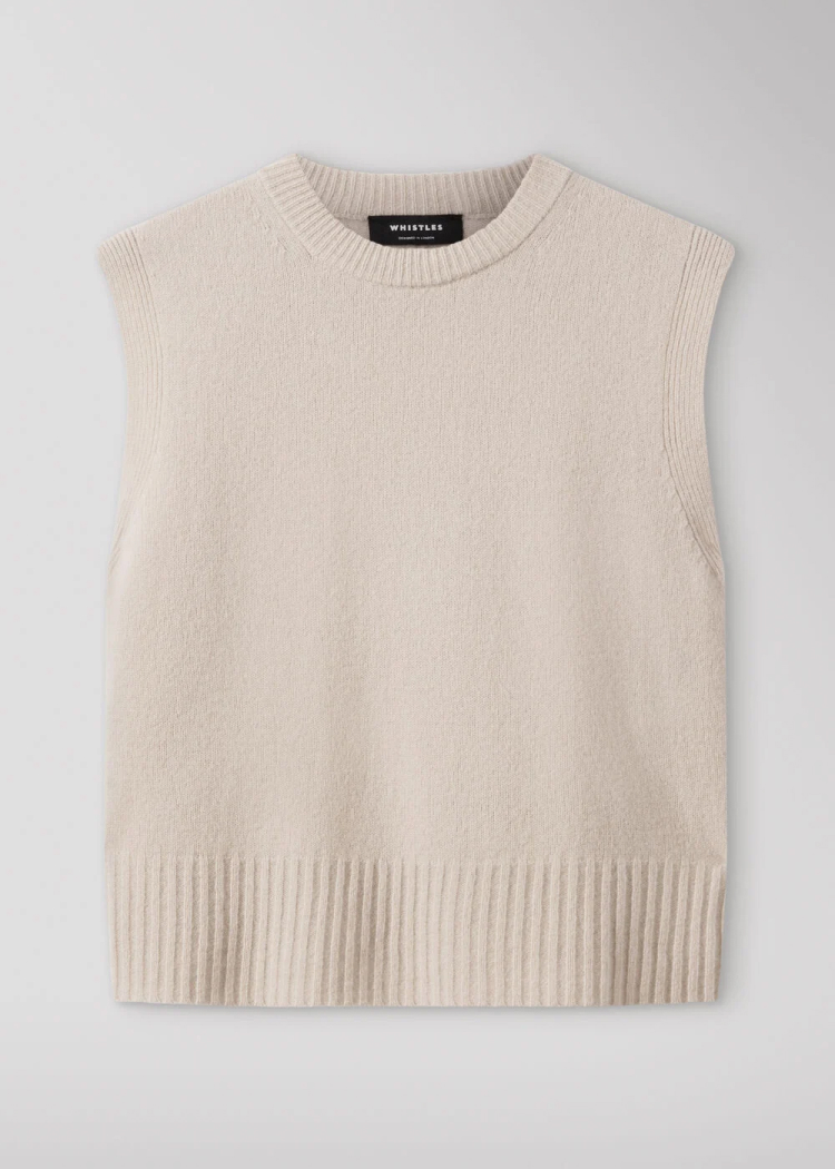 Ivory Wool Sleeveless Tank
