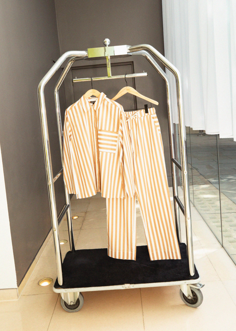 Ivory Cotton Stripe Pyjama Bottom
