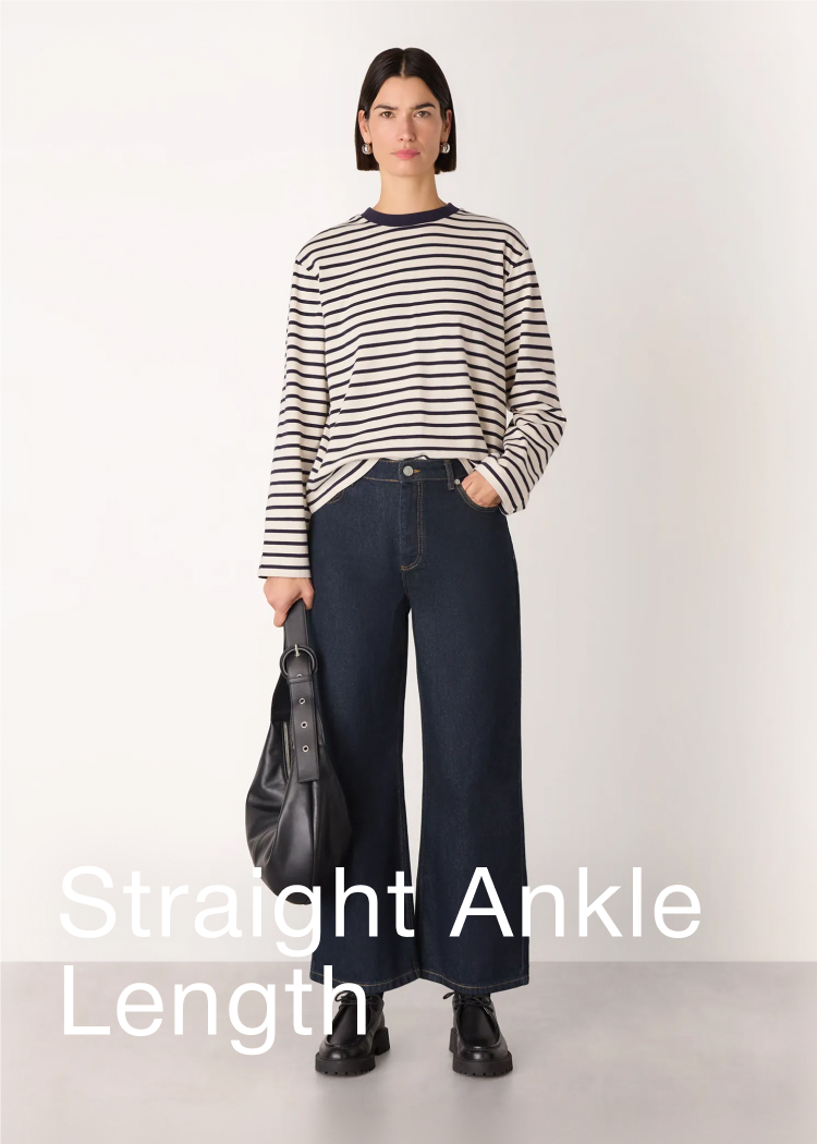 Dark Denim Straight Ankle Length Jean