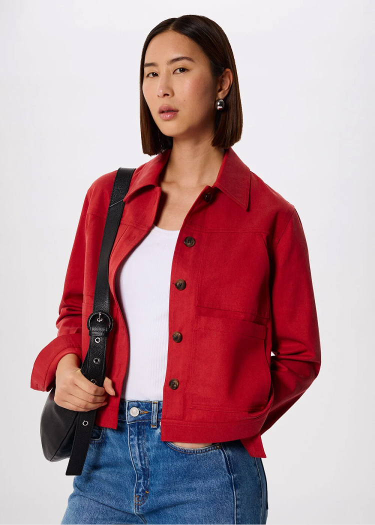 Red Mia Pocket Detail Jacket