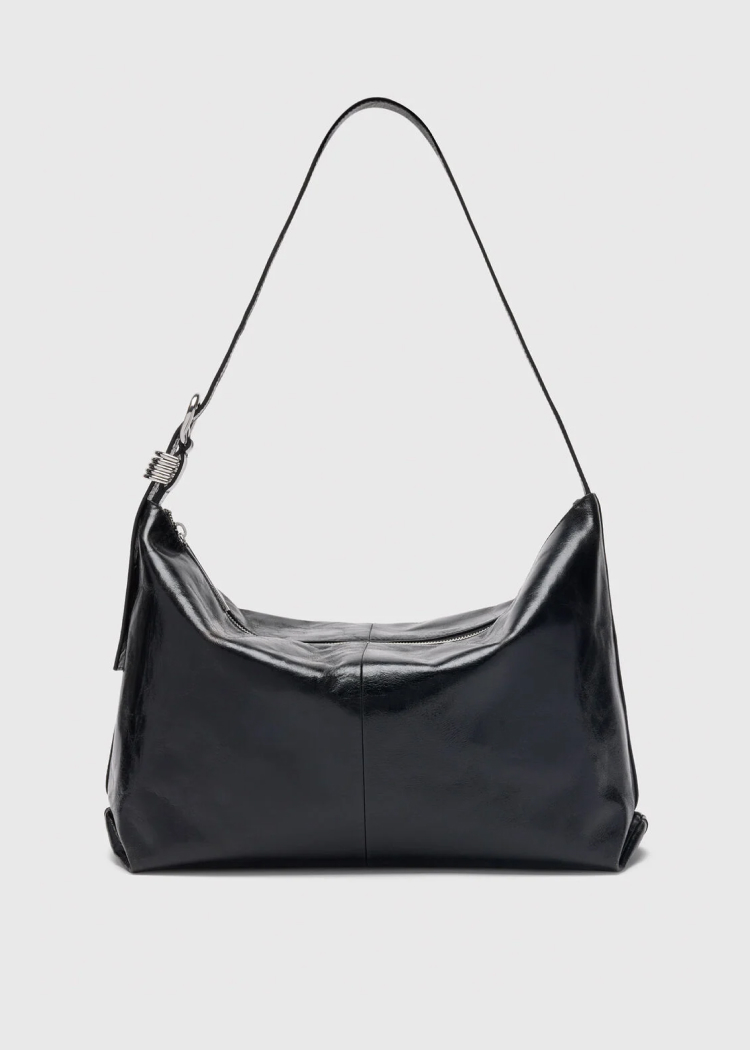Black Ring Detail Shoulder Bag