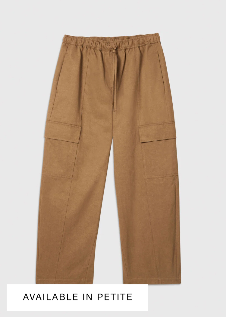 Neutral Utility Cotton Barrel Trouser