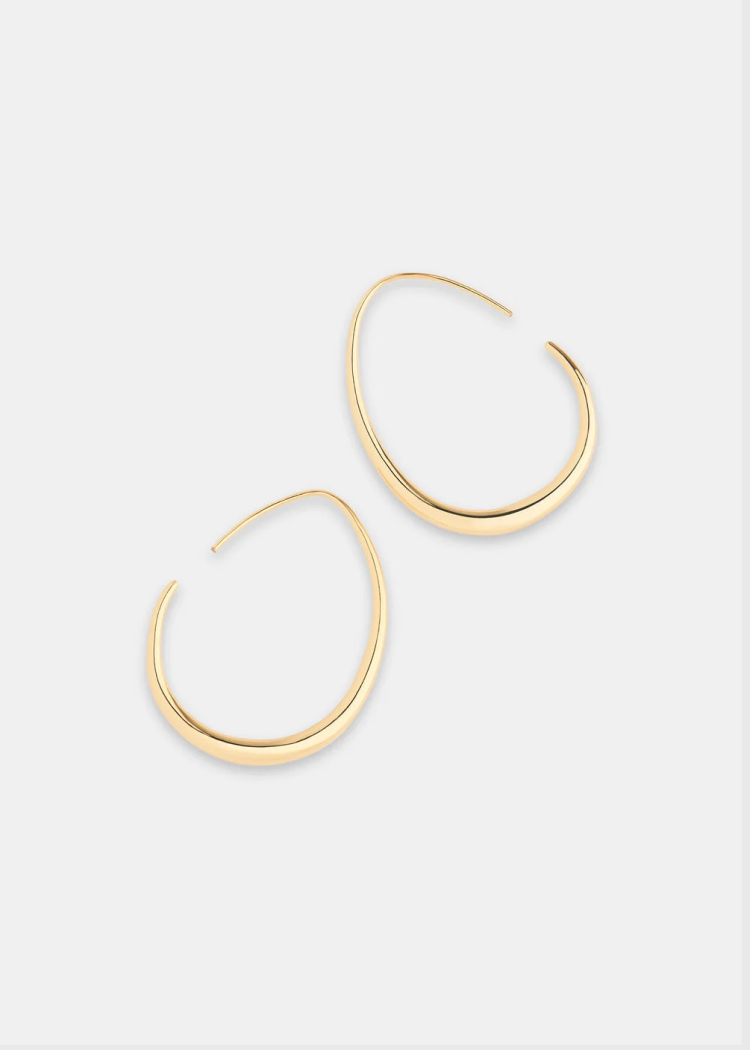 Gold Wire Hoop Earring