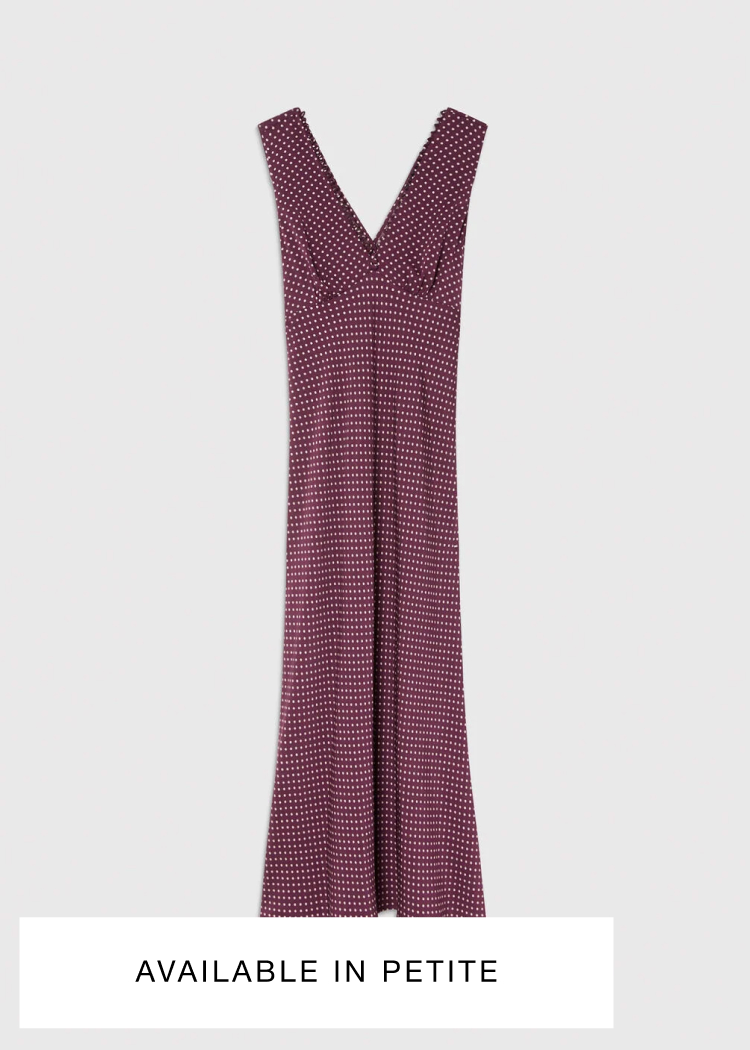 Purple Mini Spot Sleeveless Dress